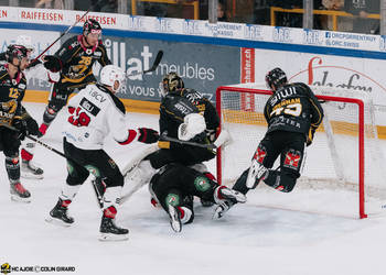 C.G Photographie, Club National League, Colin Girard, HC Ajoie, HCA, HCAjoie, Hockey Club Ajoie, LHC, Lausanne HC, NL, National League, Porrentruy, RAIFFEISEN ARENA, Saison 2023-24, but encaissé, hockey, patinoire