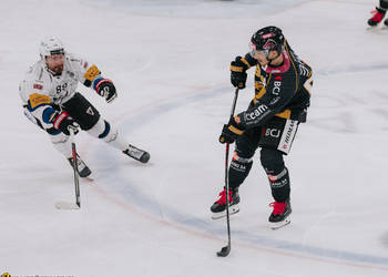 64 Scheidegger Joel, C.G Photographie, Club National League, Colin Girard, HC Ajoie, HCA, HCAjoie, Hockey Club Ajoie, NL, National League, Porrentruy, RAIFFEISEN ARENA, Saison 2023-24, flex canne, hockey, patinoire, shoot