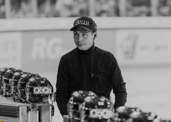 C.G Photographie, Club National League, Colin Girard, Gellé Boris Chef Mat., HC Ajoie, HCA, HCAjoie, Hockey Club Ajoie, NL, National League, Porrentruy, RAIFFEISEN ARENA, SC Bern, Saison 2023-24, Staff, hockey, patinoire, sourire