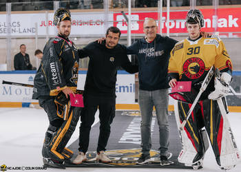 1 Wolf Tim, Beutcher du match, C.G Photographie, Club National League, Colin Girard, Gardien, HC Ajoie, HCA, HCAjoie, Hockey Club Ajoie, Joueurs NL, NL, National League, Porrentruy, RAIFFEISEN ARENA, SC Bern, Saison 2023-24, hockey, patinoire