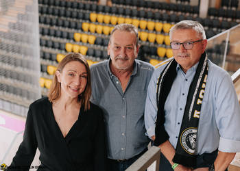 C.G Photographie, Charles Juillard, Club National League, Colin Girard, Conseiller aux Etats, HC Ajoie, HCA, HCAjoie, Hockey Club Ajoie, Mathilde Crevoisier Crelier, NL, National League, Patrick Hauert - Président, Porrentruy, RAIFFEISEN ARENA, Saison 2023-24, hockey, patinoire