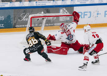 88 Audette Daniel, But, C.G Photographie, Club National League, Colin Girard, HC Ajoie, HCA, HCAjoie, Hockey Club Ajoie, NL, National League, Porrentruy, RAIFFEISEN ARENA, Saison 2023-24, hockey, patinoire