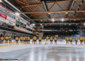 50e, C.G Photographie, Colin Girard, HCA, HCAjoie, Hockey Club Ajoie, Match spécial, RAIFFEISEN ARENA, Saison 2023-24, entrée joueurs, équipe