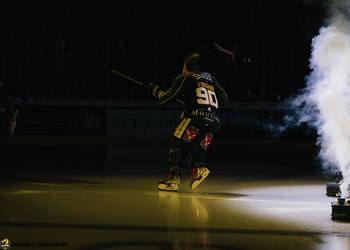 90 Fischer Jannik, C.G Photographie, Colin Girard, GSHC, Genève Servette Hockey Club, HCA, HCAjoie, Hockey Club Ajoie, NL, National League, Porrentruy, RAIFFEISEN ARENA, Saison 2023-24, entrée joueurs, hockey