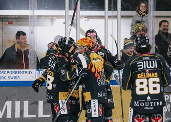 But, C.G Photographie, Colin Girard, GSHC, Genève Servette Hockey Club, Groupe, HCA, HCAjoie, Hockey Club Ajoie, NL, National League, Porrentruy, RAIFFEISEN ARENA, Saison 2023-24, célébration, hockey