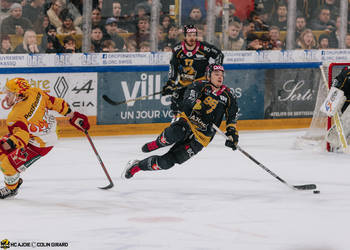 96 Timashov Dmytro, C.G Photographie, Colin Girard, HCA, HCAjoie, Hockey Club Ajoie, NL, National League, Porrentruy, RAIFFEISEN ARENA, SCL Tigers, SCLangnau Tigers, Saison 2023-24, faire trébuché, faute, hockey