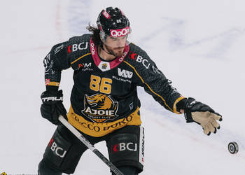86 Gélinas Eric, C.G Photographie, Colin Girard, HCA, HCAjoie, Hockey Club Ajoie, Joueurs NL, NL, National League, Porrentruy, RAIFFEISEN ARENA, SC Rapperswil Jona-Lakers, SCRJL, Saison 2023-24, hockey