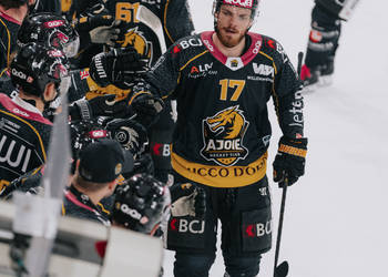 17 Thiry Thomas, But, C.G Photographie, Colin Girard, HCA, HCAjoie, Hockey Club Ajoie, Joueurs NL, NL, National League, Porrentruy, RAIFFEISEN ARENA, Saison 2023-24, hockey