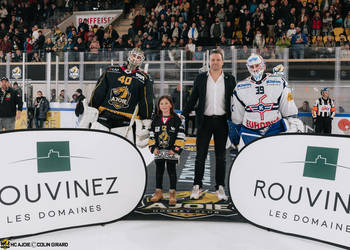 40 Ciaccio Damiano, C.G Photographie, Colin Girard, Fin de match, Gardien, HCA, HCAjoie, Hockey Club Ajoie, Joueurs NL, NL, National League, Porrentruy, RAIFFEISEN ARENA, Saison 2023-24, hockey, meilleurs joueurs