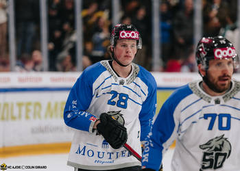 28_Munger_Key_Lucas, C.G Photographie, Colin Girard, HCA, HCAjoie, Hockey Club Ajoie, Match de charité, NL, National League, Porrentruy, RAIFFEISEN ARENA, Saison 2023-24, Warm Up, hockey