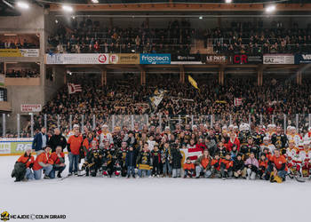 C.G Photographie, Colin Girard, Fin de match, HCA, HCAjoie, Hockey Club Ajoie, Ligue contre le cancer, Match de charité, NL, National League, Porrentruy, RAIFFEISEN ARENA, Saison 2023-24, hockey