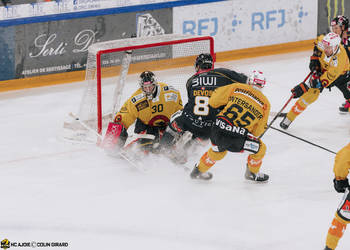 8 Devos Philip-Michaël, C.G Photographie, Colin Girard, HCA, HCAjoie, Hockey Club Ajoie, Joueurs NL, NL, National League, Porrentruy, RAIFFEISEN ARENA, SC Bern, Saison 2023-24, hockey, occasion manquée