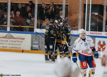 But, C.G Photographie, Club National League, Colin Girard, Groupe, HCA, HCAjoie, Hockey Club Ajoie, NL, National League, Porrentruy, RAIFFEISEN ARENA, Saison 2024-25, célébration, hockey