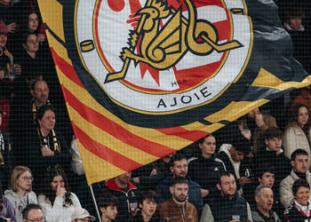 C.G Photographie, Club National League, Colin Girard, HC Ajoie, HCA, NL, National League, RAIFFEISEN ARENA, Saison24-25, cop, drapeaux, hockey, kop, supporters