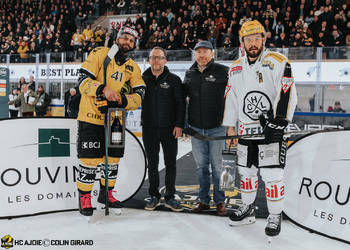41 Bellemare Pierre-Edouard, C.G Photographie, Club National League, Colin Girard, Fin de match, HC Ajoie, HCA, HCA Vs HCL, Joueurs 1ERE, NL, National League, PlayOut, RAIFFEISEN ARENA, Saison 2024-25, Saison24-25, hockey, meilleurs joueurs
