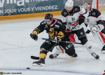 41 Bellemare Pierre-Edouard, C.G Photographie, Club National League, Colin Girard, HC Ajoie, HCA, Joueurs 1ERE, NL, National League, RAIFFEISEN ARENA, Saison 2024-25, Saison25-26, chute, hockey