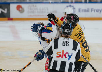 91 Bethoud Yonas, C.G Photographie, Club National League, Colin Girard, HC Ajoie, HCA, HCA Vs EHCK, NL, National League, RAIFFEISEN ARENA, Saison 2025-26, Saison25-26, bagarre, hockey