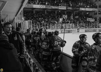 C.G Photographie, Club National League, Colin Girard, HC Ajoie, HCA, HCA Vs GSHC, Ligue contre le cancer, Match de charité, Movember, NL, National League, RAIFFEISEN ARENA, Saison25-26, banc joueur, emotion, hockey
