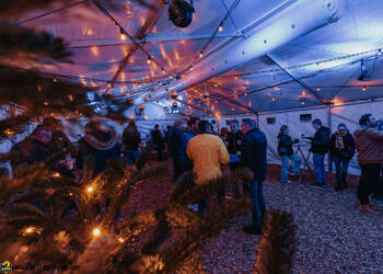 C.G Photographie, Club National League, Colin Girard, HC Ajoie, HCA, HCA Vs HCFG, NL, National League, RAIFFEISEN ARENA, Saison25-26, hockey, tente de Noel