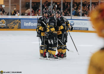 But, C.G Photographie, Club National League, Colin Girard, HC Ajoie, HCA, HCA Vs LHC, NL, National League, RAIFFEISEN ARENA, Saison25-26, célébration, hockey