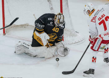 40 Ciaccio Damiano, C.G Photographie, Club National League, Colin Girard, Gardien, HC Ajoie, HCA, HCA Vs EHCB, NL, National League, RAIFFEISEN ARENA, Saison 2025-26, Saison25-26, arrêt, hockey