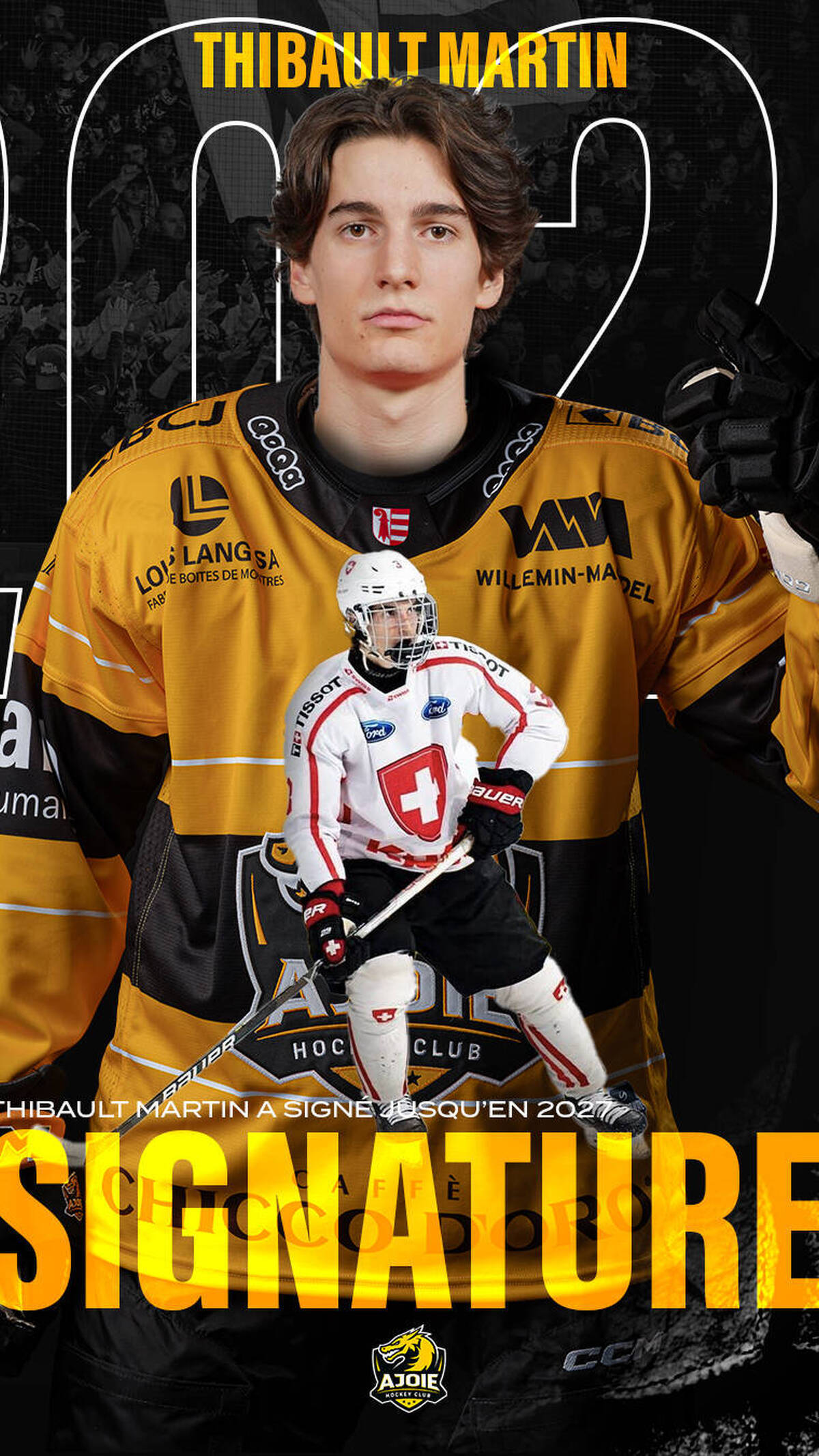 Thibault Martin pour une année au HC Ajoie