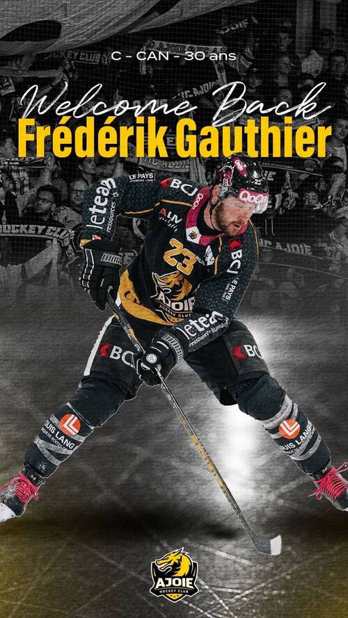Frédérik Gauthier est de retour à la Raiffeisen Arena