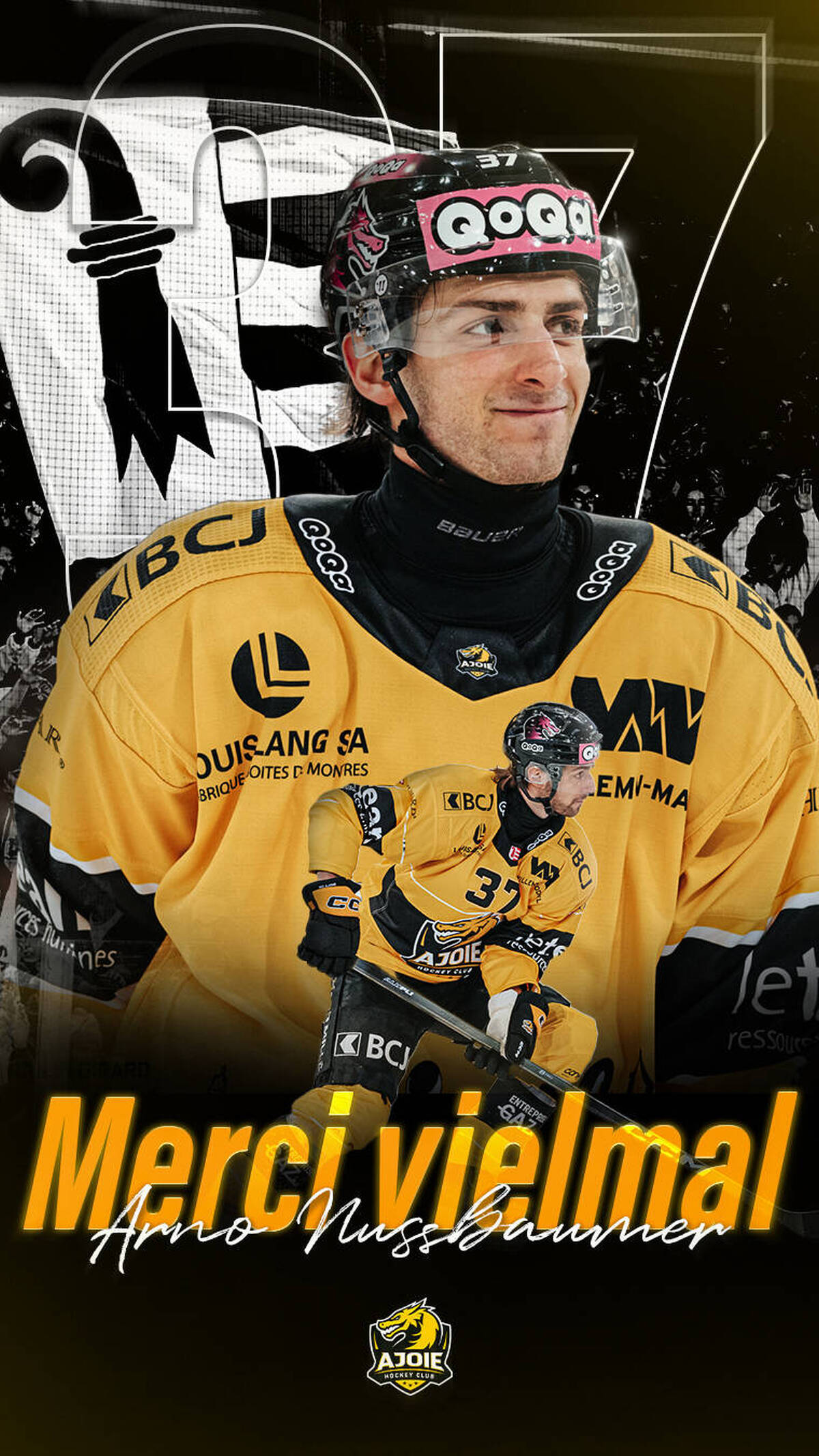 Remerciements aux joueurs qui nous quittent