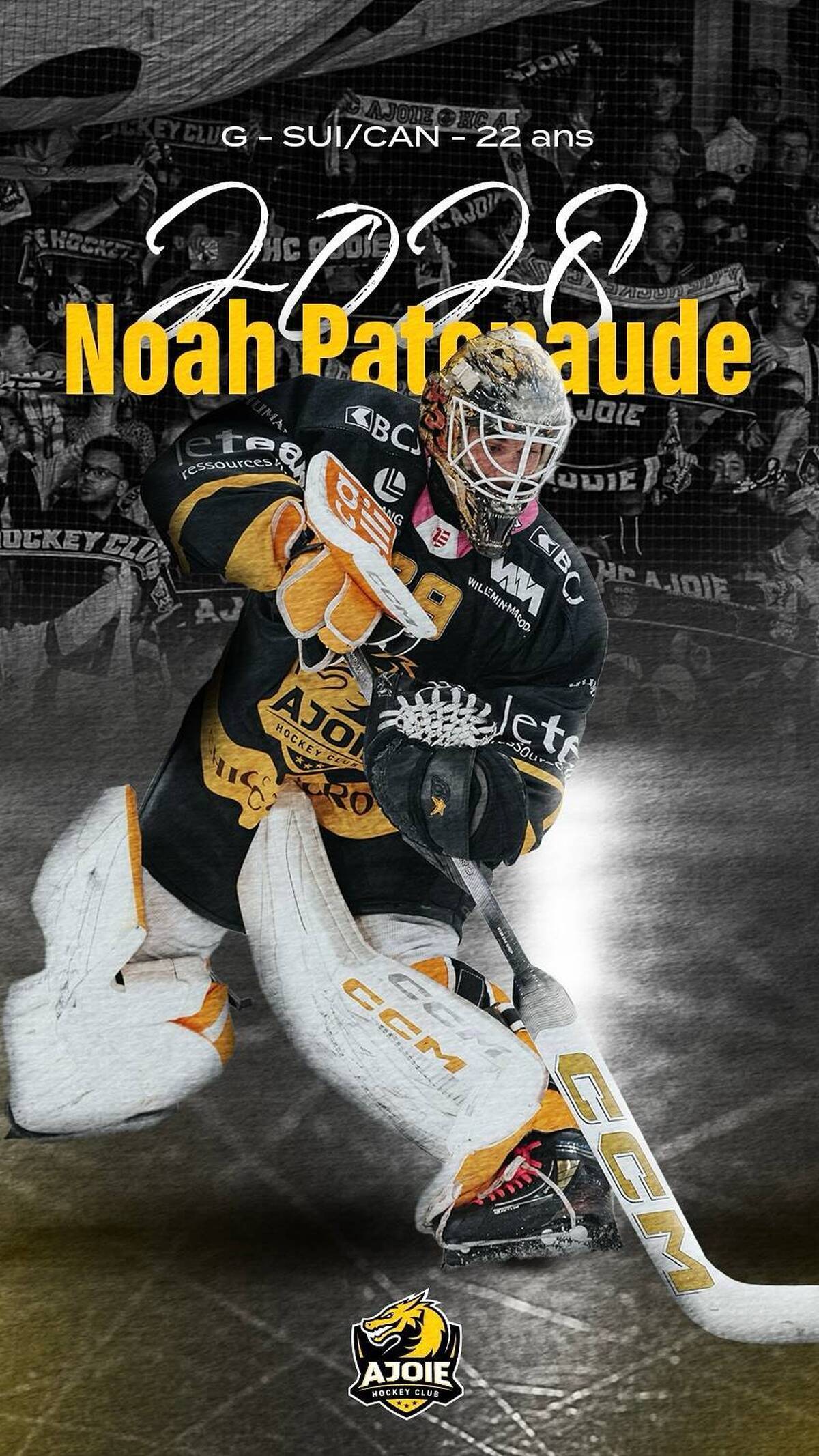 Noah Patenaude reste en Ajoie deux saisons supplémentaires