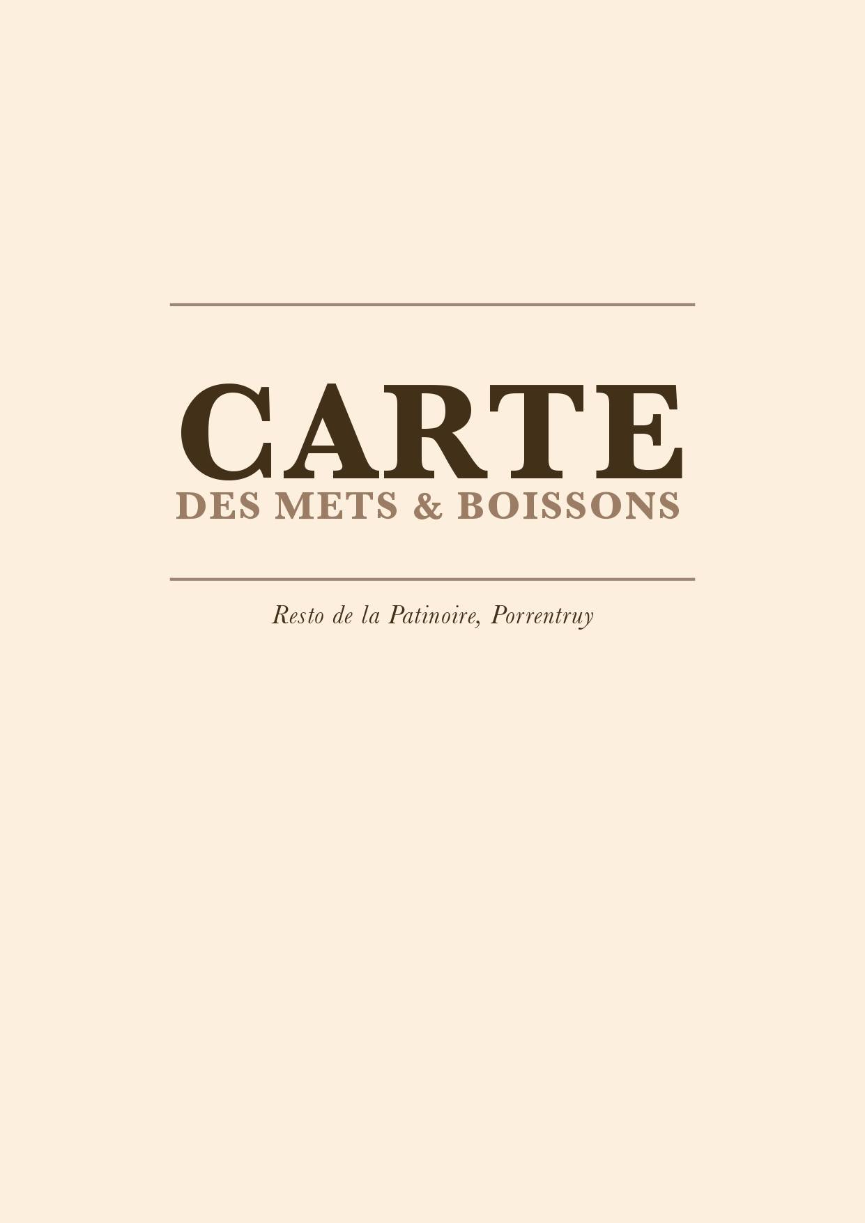 Carte restaurant