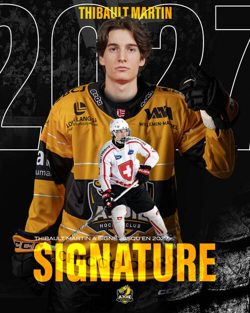 Thibault martin au HCA pour 1 saison