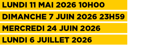 DATE d'ouverture de la billetterie