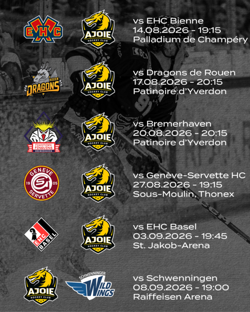 calendrier de préparation des matchs 2