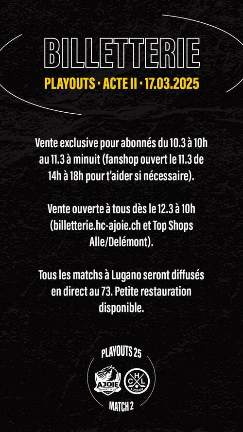 INFO BILLETTERIE