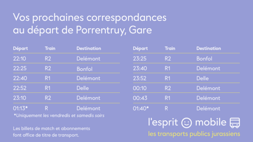 nouveaux horaires