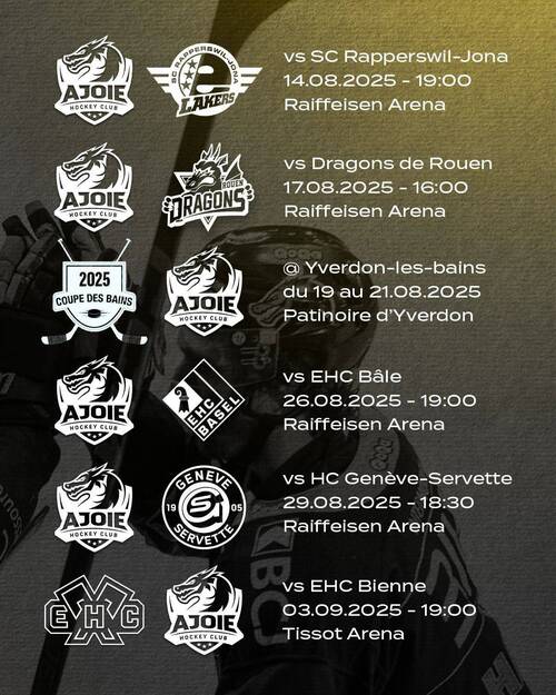 calendrier des matchs