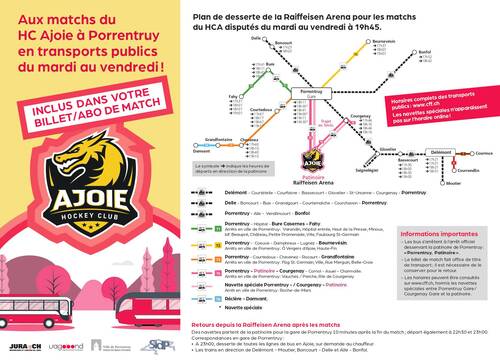 horaires des trains et des bus du mardi au vendredi